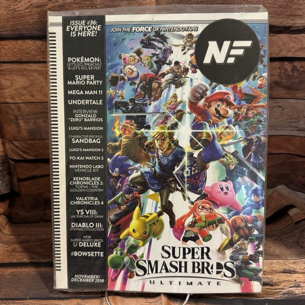 Nintendo Force NF Magazine Issue 36 Nov Dec 2018 Super Smash Bros New Sealed